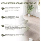 Oversized Fireside Bean Bag Sofa & Ottoman, Pet-Friendly Faux Suede Loveseat for Living Room, Office, No Assembly