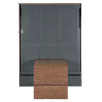 Full Size Murphy Bed, Wooden Full Cabinet Bed Wall Bed with Foldable Desk, Folding Wall Chest Bed for Guest Room Office