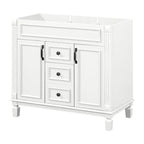 36 Modern Bathroom Vanity with Top Sink and Mirror Cabinet,2 Doors and 2 Drawers