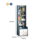 Modern Tall Wood Spacious Shelves 2-Drawer Nightstand