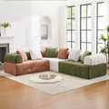 110.23 in. W Colorblock Modular 4-Seater Chenille Sofa with Curved Armrests