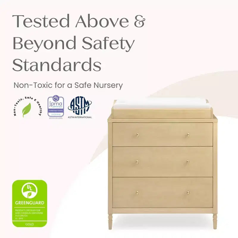 3 Drawer Dresser with Changing Top - Kids Nursery