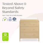 3 Drawer Dresser with Changing Top - Kids Nursery