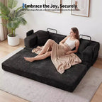 80.7 5-in-1 Convertible Sleeper Sofa Bed ??Corduroy, 1200 lbs, No Assembly