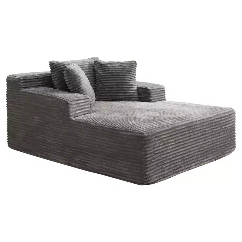 COZONY 49.2 Oversized Convertible Chaise Lounge, Corduroy Cloud Chair/Sofa Bed, 400 lb Capacity