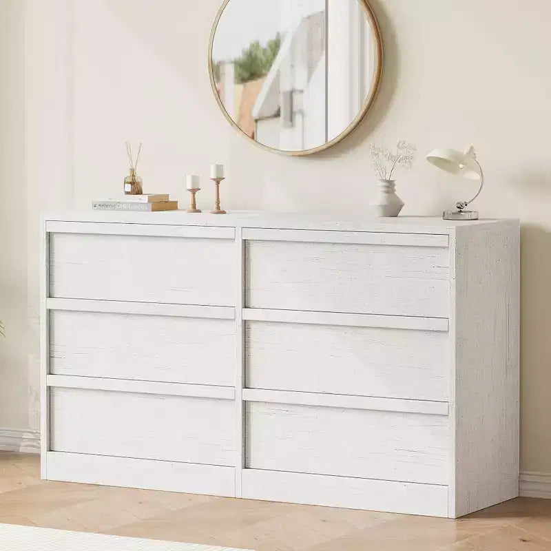 6/8 Drawers Dresser, Wide Modern Chest of Drawers for Bedroom, Living Room, Nursery