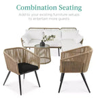 Best Choice Products Set of 2 Outdoor Patio Dining Chairs Woven Wicker Seating 250lb Capacity