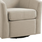 Set of 2 Modern Upholstered Swivel Barrel Chair Living Room Accent Chair