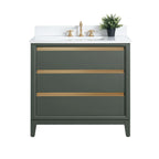 Vanity Art Bathroom Vanity with Ceramic Sink and Engineered Marble Top