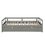 Extending Daybed with Trundle, Wooden Daybed with Trundle