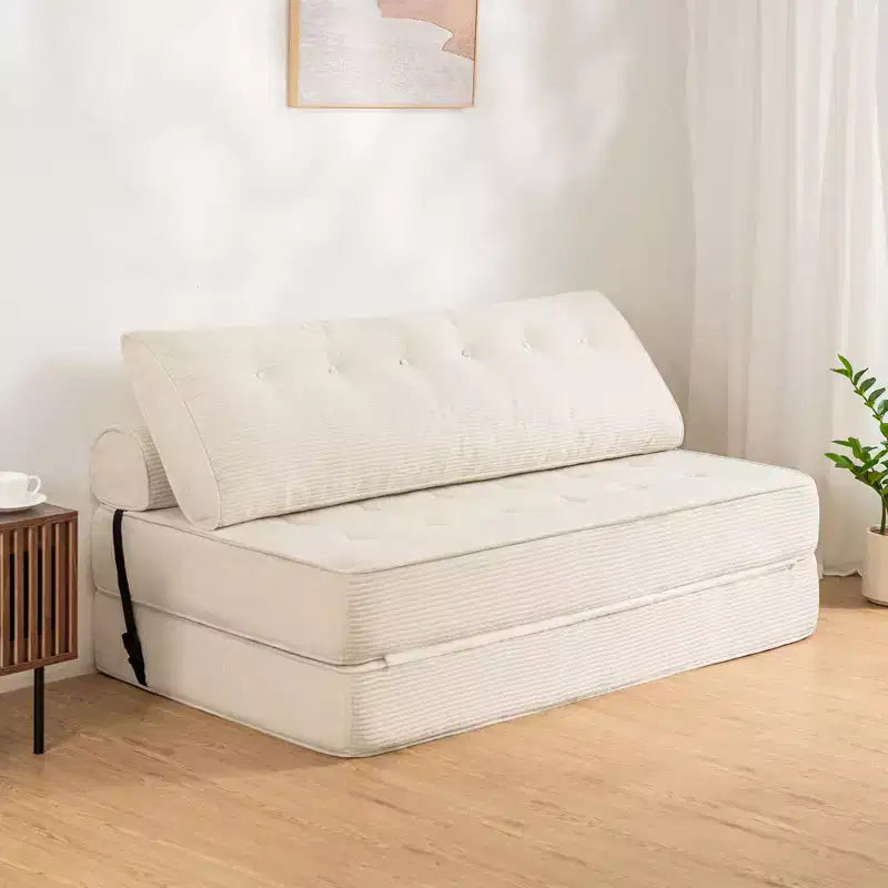 WARMOUNTS Foldable Sofa Bed with Adjustable Backrest, Convertible Queen Size Sleeper Sofa for Living Room & Office