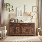 Farmhouse Buffet Sideboard Cabinet,Coffee Bar Wine Bar for Dining Room - N/A