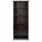 70 Five-Shelf Solid Wood Bookcase - Lacquered Pine, 4 Adjustable Shelves