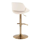 LumiSource Set of 2 Fabrico Adjustable Barstools PU