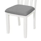 Farmhouse Extendable Dining Table Set for 6, Rectangular Table and 6 Upholstered Chairs