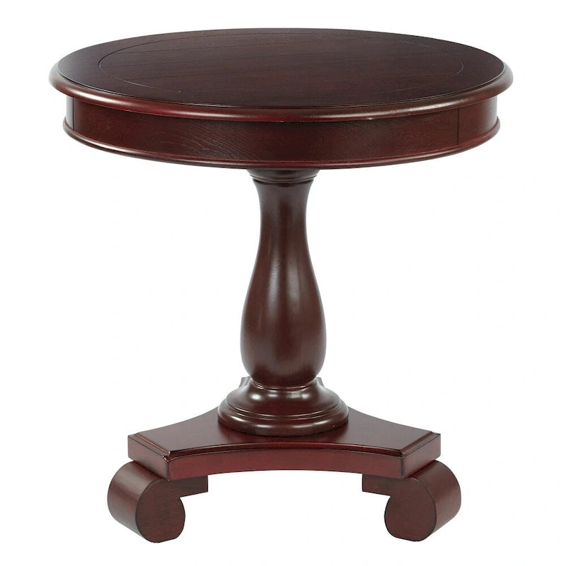 Porch & Den Viola Hand-painted Traditional Round Accent Table