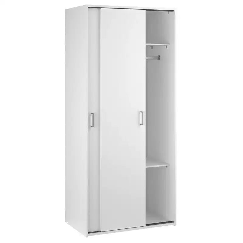 Tvilum, Space Wardrobe with 2 Sliding Doors, White