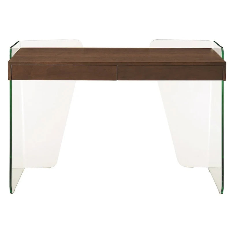 ARCHIE office desk with clear glass.