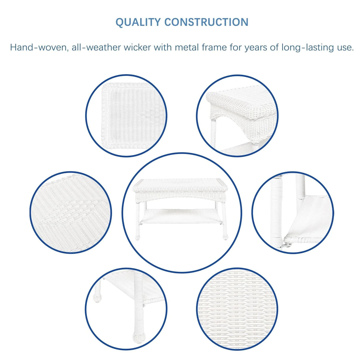 Wicker Patio 4-piece Conversation Set