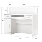Rectangular Wood Reception Desk Secretary Desk Computer Desk