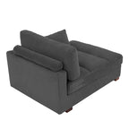 Oversize Corduroy Chaise Lounge Modular Sectional Sofa with Pillow