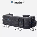 80.7 5-in-1 Convertible Sleeper Sofa Bed ??Corduroy, 1200 lbs, No Assembly