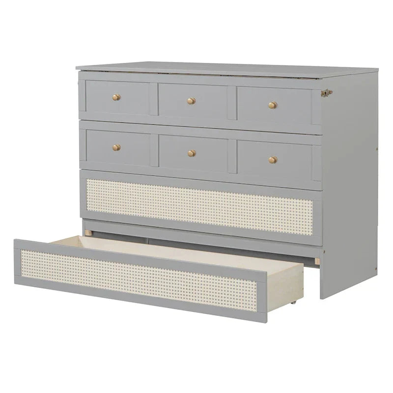Nestfair Full Size Murphy Bed with Large Drawers