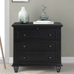 Wood 3-Drawer Storage Cabinet with Pull-Out Tray - 16.90 x 28.00 x 28.10