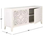 Raura 2 Shelf 2 Door Media Stand - MED5300 - White Washed - Safavieh
