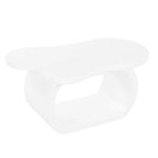 Modern Cloud Coffee Table with 1.5 Thick Tabletop,Cream Style Irregular End Table with Curved Legs,Unique Design Accent Table