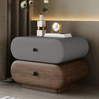 Modern Two-Tone Bedside Table with Storage Drawers