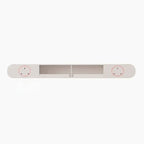White Wooden Floating TV Stand with Storage for Living Room