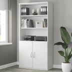 Tall 5 Shelf Bookcase with Doors