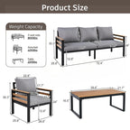 4-Piece Outdoor Furniture Sofa Set