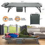 DoCred Upgraded Thicked Folding Camping Cot with Thicked Mattress