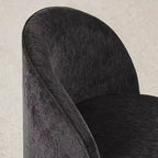 Modern Chenille Upholstered Swivel Accent Chair with Casters, Armless Rolling Lounge Chair for Living Room, Bedroom, or Home Office-Panipeachy