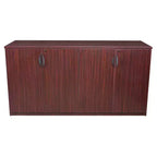 Regency 72 Legacy Office Storage Cabinet Buffet Mahogany: Wood Frame, 4-Door, 4-Shelf Printer Stand