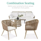 Best Choice Products Set of 2 Outdoor Patio Dining Chairs Woven Wicker Seating 250lb Capacity