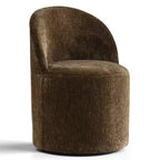 Modern Chenille Upholstered Swivel Accent Chair with Casters, Armless Rolling Lounge Chair for Living Room, Bedroom, or Home Office-Panipeachy