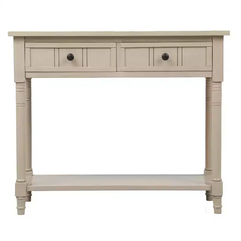 The Misty Moon Daisy Series Console Table Traditional Design with Two Drawers and Bottom Shelf (Espresso)