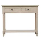 The Misty Moon Daisy Series Console Table Traditional Design with Two Drawers and Bottom Shelf (Espresso)
