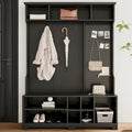 Multifunctional Hall Tree with Shoe Bench, Pegboard, and Ample Storage