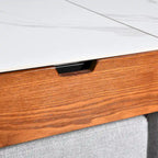 Lift Top Coffee Table with Hidden Storage and 4 Ottomans