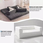 80.7 5-in-1 Convertible Sleeper Sofa Bed ??Corduroy, 1200 lbs, No Assembly