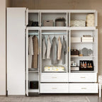 93.9H/74.2H Armoires Wardrobe Closet Cabinet Hanging Drawers Storage