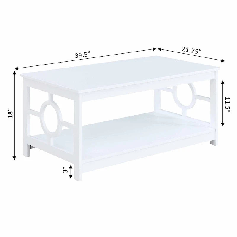 Ring Coffee Table with Shelf