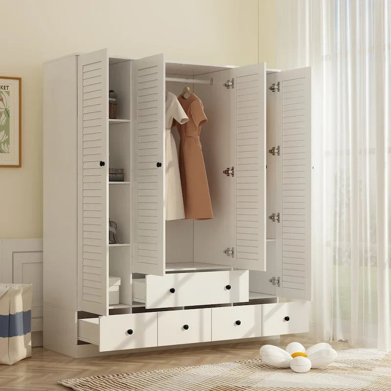 Bedroom Armoire Closet Armoire Wardrobe Closet Clothing Rod Drawer