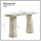 53.94 Modern Fiberglass Console Table with Irregular Legs