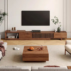 Modern Retractable & Extendable TV Stand with 4 Drawers, Up to 103 Inches - 78.54D x 15.74W x 13.78H