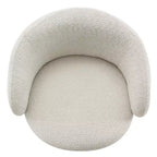 Spruce&Spring Upholstered Swivel Accent Barrel Chair with Wood Base